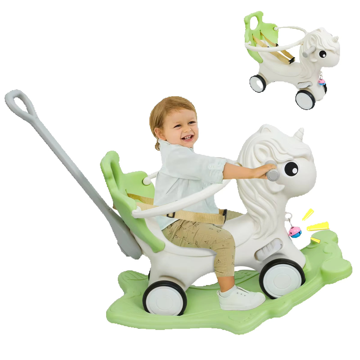 Buba Toys 2-in-1 Convertible Unicorn Rocking Horse