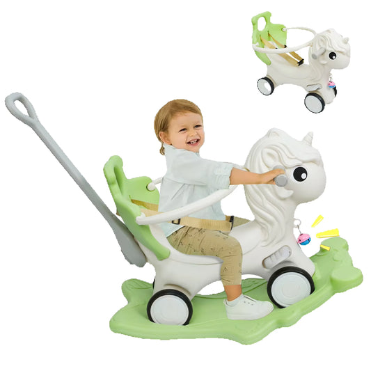 Buba Toys 2-in-1 Convertible Unicorn Rocking Horse
