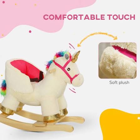 Buba Toys 2-in-1 Convertible Unicorn Rocking Horse